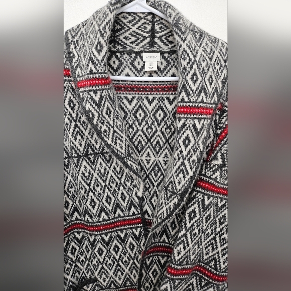 Aspen Sweater Large Women’s Cardigan Nordic Wool Blend Pockets - Picture 4 of 7